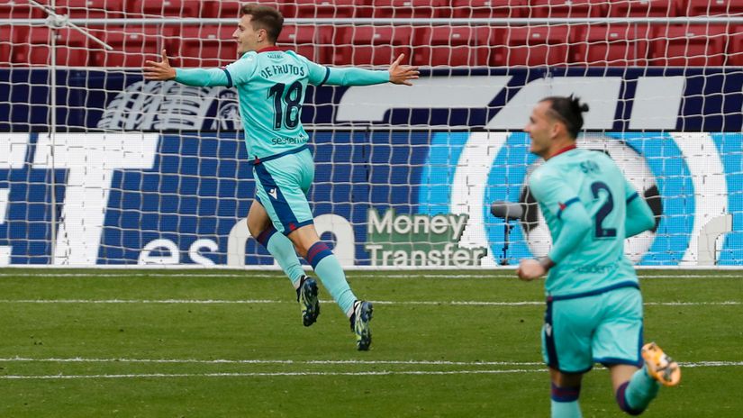 De Frutos slavi gol protiv Atletika prošle nedelje (©Reuters)