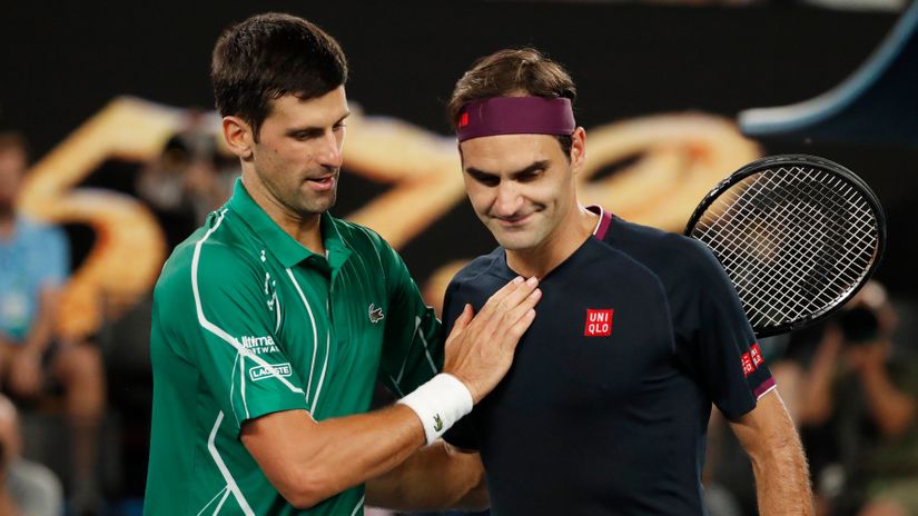 Novak Đoković i Rodžer Federer (©Reuters)