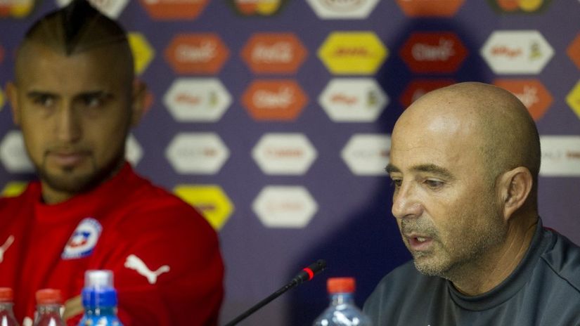 Vidal i Sampaoli u čileanskoj reprezentaciji (Foto: AFP)