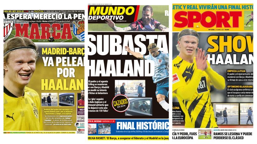 Haland na naslovnim stranama španske sportske štampe