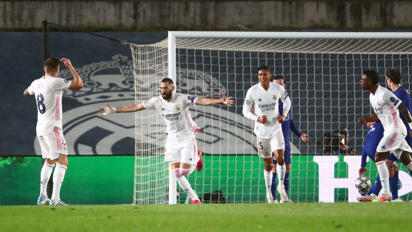 Karim Benzema slavi gol (©Reuters)