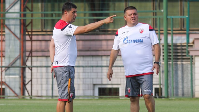 Vladan Milojević i Milan Kosanović na treningu Crvene zvezde (Starsport)