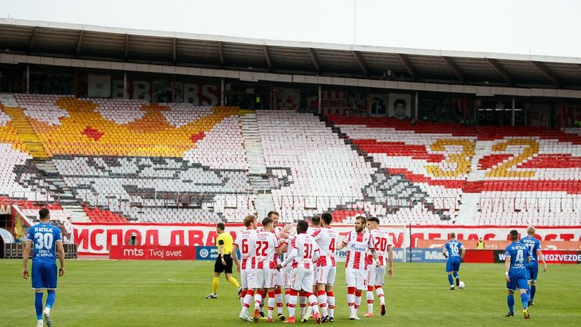 Slavlje crveno-belih u završnom susretu prvenstva (© MN Press)