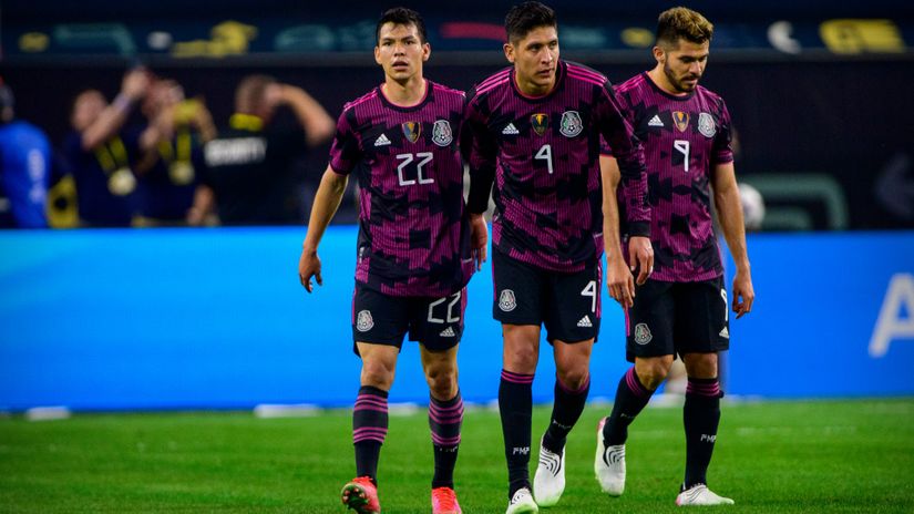 Meksički reprezentativci Irving Lozano, Edson Alvarez i Henri Martin (©Reuters)