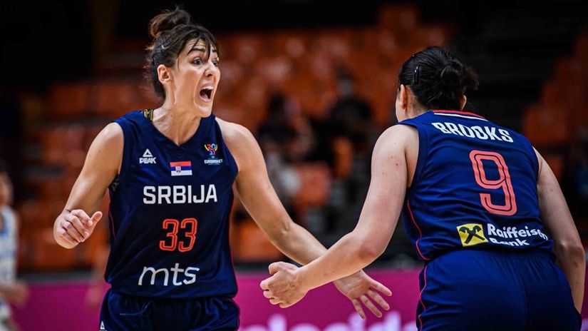 Tina Krajišnik i Jelena Bruks (©FIBA Basketball)
