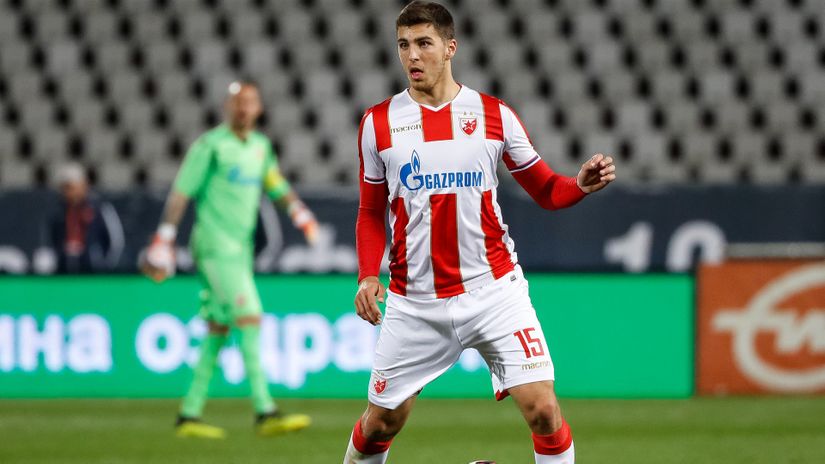 Srđan Babić u dresu Crvene zvezde