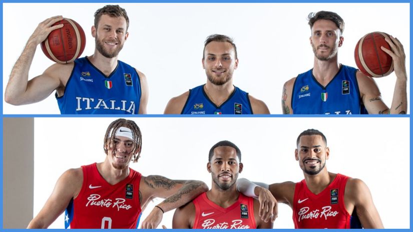 Košarkaši Italije i Portorika (©FIBA Basketball)