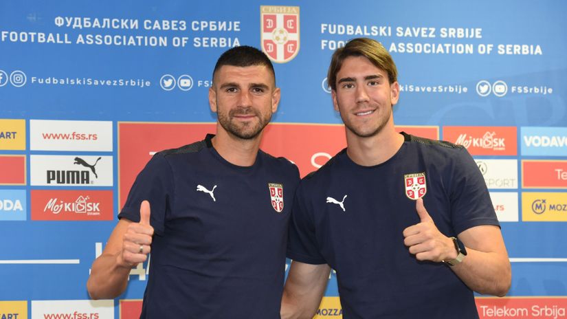 Stefan Mitrović i Dušan Vlahović (©MN Press)