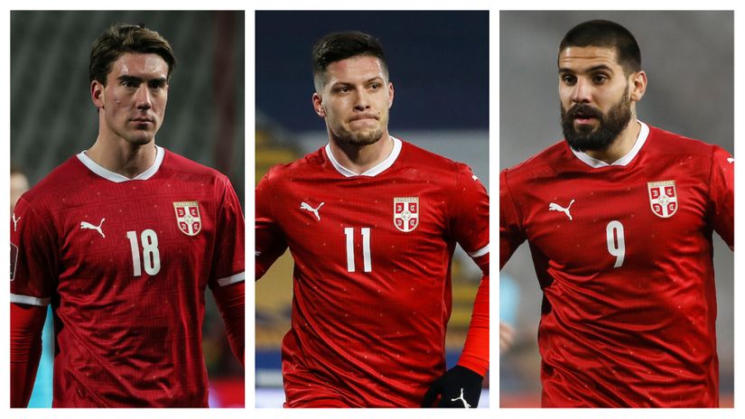 Dušan Vlahović, Luka Jović i Aleksandar Mitrović (©Starsport)