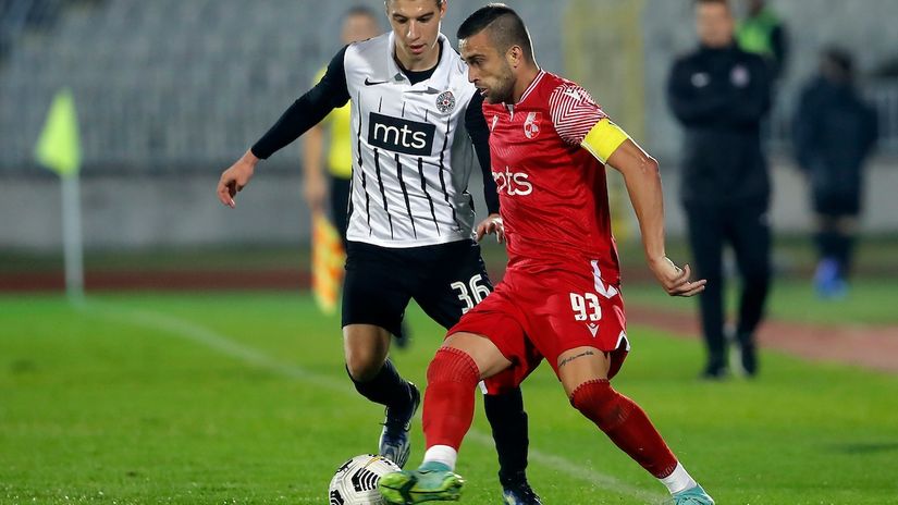 Aksentijević protiv Nikole Terzića iz Partizana (© Star sport)