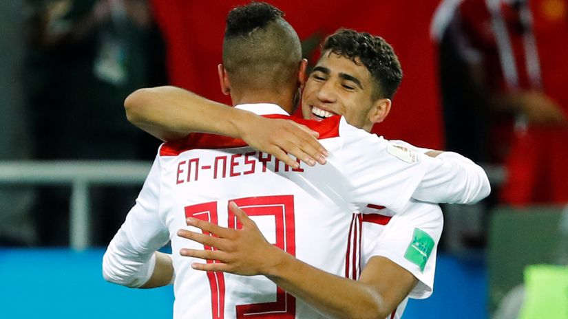 Jusef En Nesiri i Ašraf Hakimi (©Reuters)