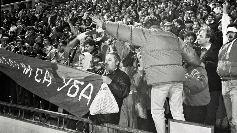 Navijači Zvezde u Sofiji 1991. 