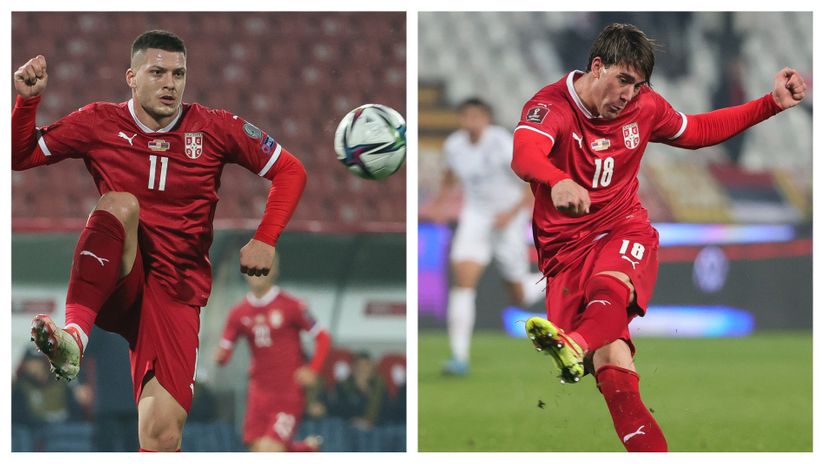 Luka Jović i Dušan Vlahović (©Starsport)
