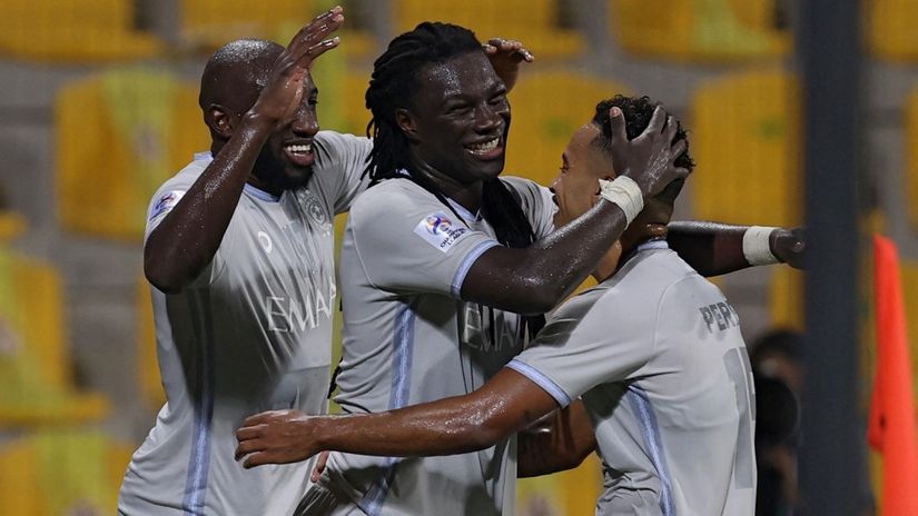 Fudbaleri Al Hilal Musa Marega, Bafetimbi Gomis i Mateus Pereira (©AFP)