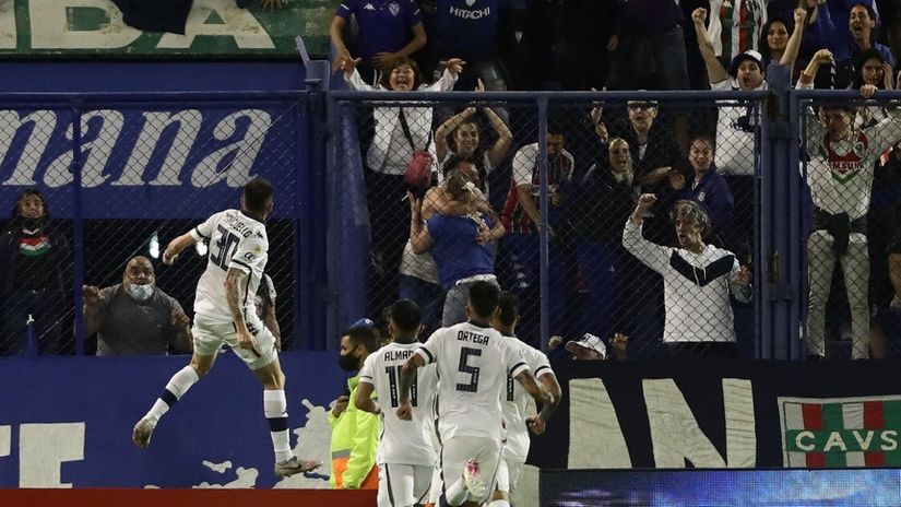 Federiko Mansuelo slavi vodeći gol Veleza (@AFP)