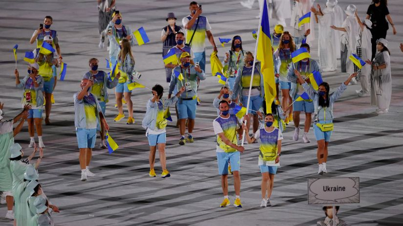 Ukrajinski sportisti na svečanom otvaranju OI 2020 (Reuters)optvaranju 
