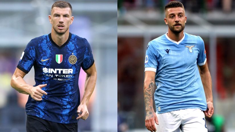 Edin Džeko i Sergej Milinković Savić (©Shutterstock)