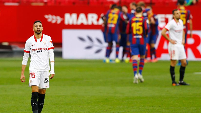 Jusuf En Nesiri posle prošle utakmice sa Barselonom (©Reuters)