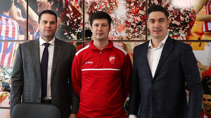 Milan Vujko, Milan Gršić i Nikola Rosić (OK Crvena zvezda)