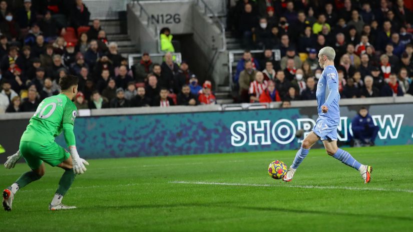 Foden postiže gol (©Reuters)