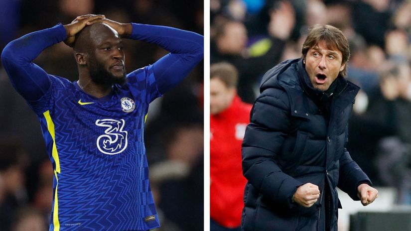 Romelu Lukaku i Antonio Konte (©Reuters)