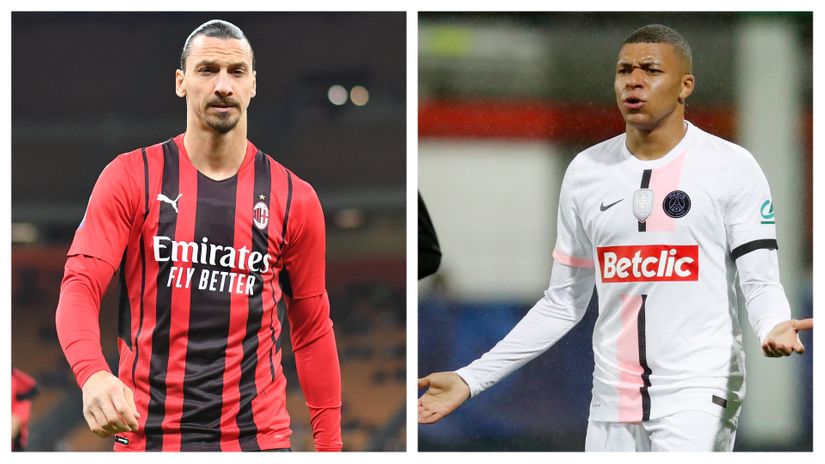 Ibrahimović i Mbape (©Reuters)