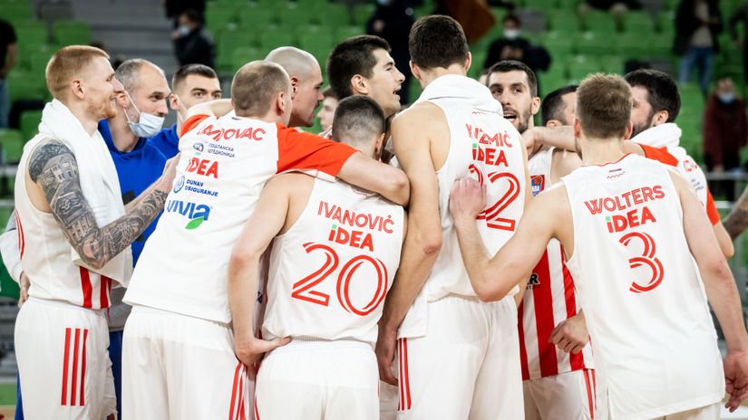 Košarkaši Crvene zvezde u Ljubljani (©MN Press)