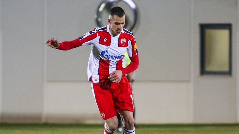 Andrej Đurić na meču sa Mariborom (Foto:crvenazvezdafk.com)