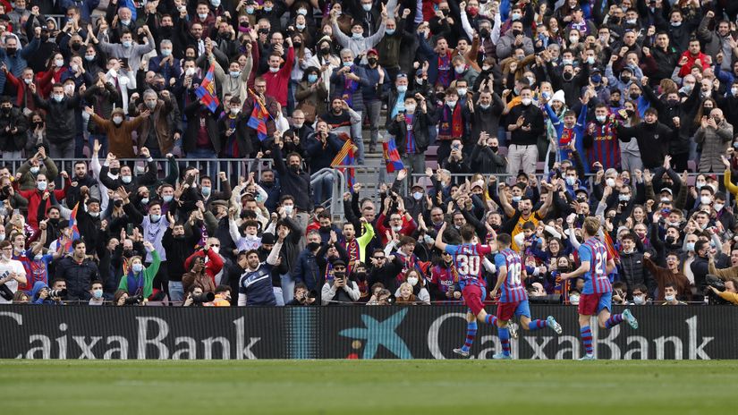 Slavlje fudbalera Barselone (©reuters)