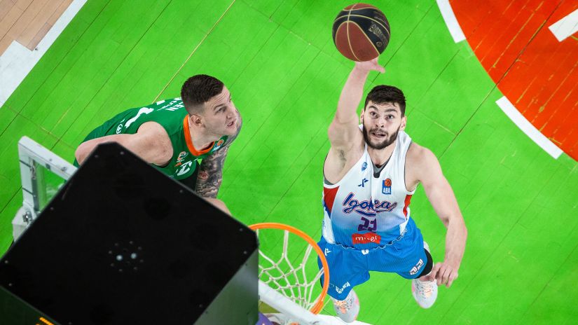 Ilić i Omić (©ABA LIGA – Cedevita Olimpija / Jure Banfi)