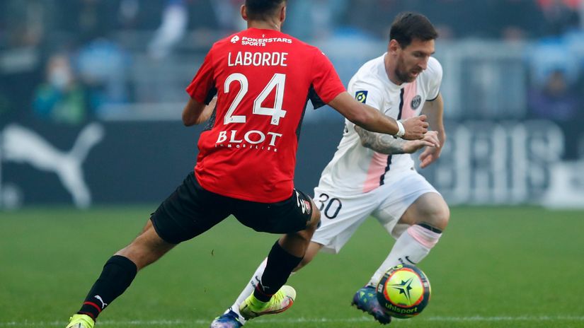 Gaetan Labord (Ren) i Lionel Mesi (PSŽ)