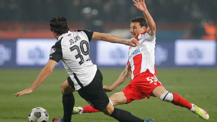 Miloš Jojić (Partizan) i Slavoljub Srnić (Crvena zvezda)
