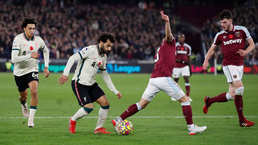 Mohamed Salah na prošlom susretu sa Vest Hemom (©Reuters)