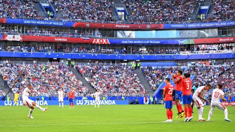 Gol Aleksandra Kolarova za pobedu protiv Kostarike (©Reuters)