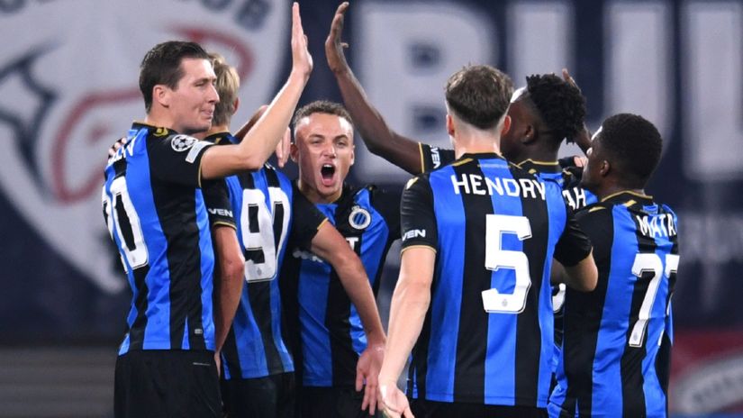 Fudbaleri Klub Briža proslavljaju gol