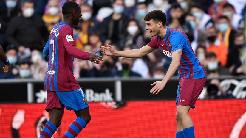 Usman Dembele i Pedri (Barselona)