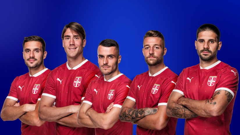 Dušan Tadić, Dušan Vlahović, Filip Kostić, Sergej Milinković Savić i Aleksandar Mitrović (Mozzart Sport)