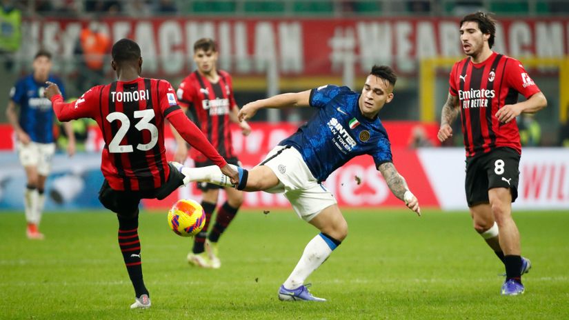 Fikajo Tomori (Milan) i Lautaro Martinez (Inter)