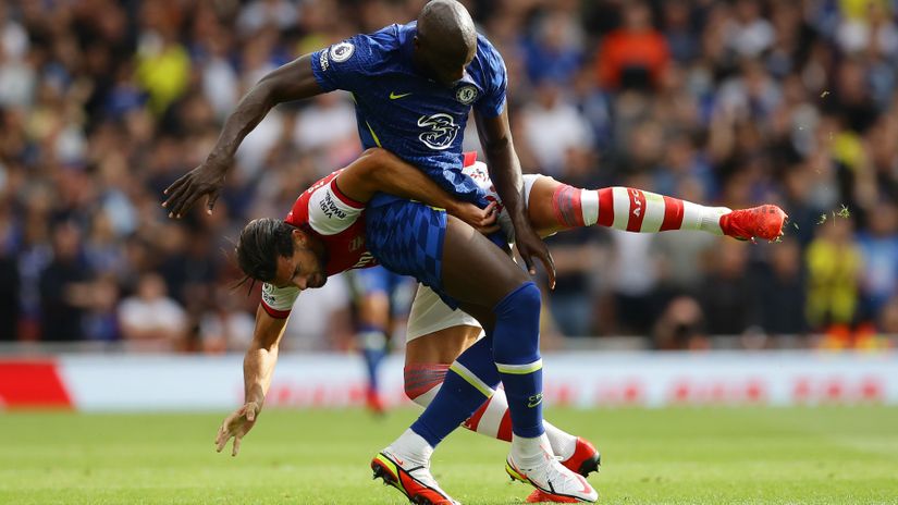 Romelu Lukaku protiv Arsenala (©Reuters)