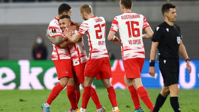 Igrači RB Lajpciga (©Reuters) 