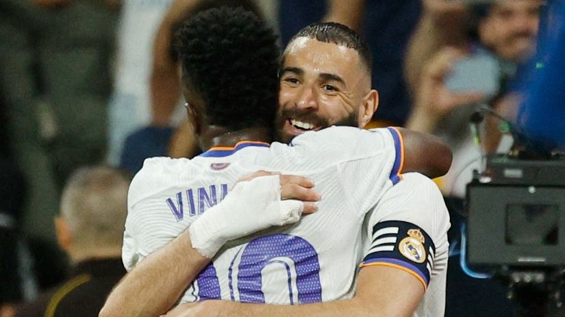 Vinisijus i Benzema (©Reuters)