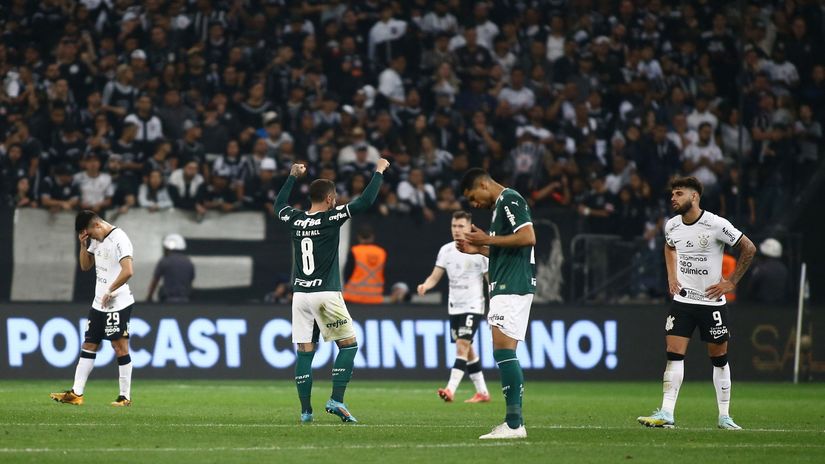 Fudbaleri Palmeirasa se raduju pobedi nad Korintijansom (Foto: Reuters)