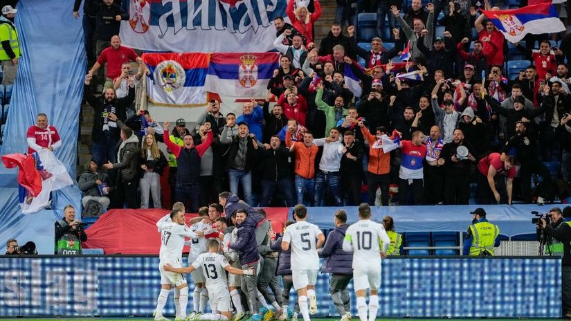 Radost reprezentacije Srbije (AFP)