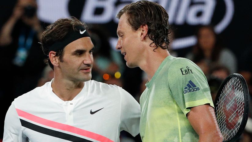 Rodžer Federer i Tomaš Berdih (©Reuters)