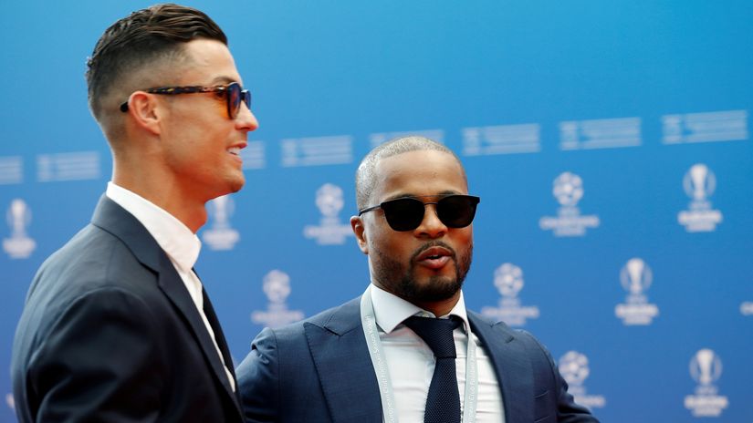 Kristijano Ronaldo i Patris Evra (©Reuters)