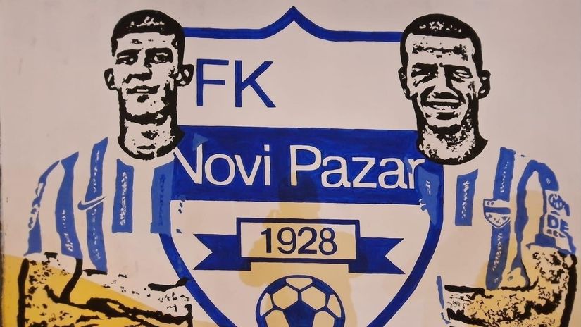 Cene se igre, ali ljudskost još više: Lončar i Rubežić dobili mural u Novom Pazaru