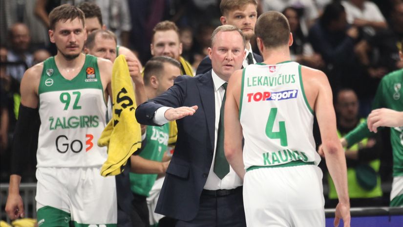 Košarkaši Žalgirisa sa trenerom Maksvitisom (©MN Press)