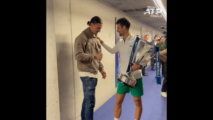 Novak Đoković i Zlatan Ibrahimović (©Printscreen)