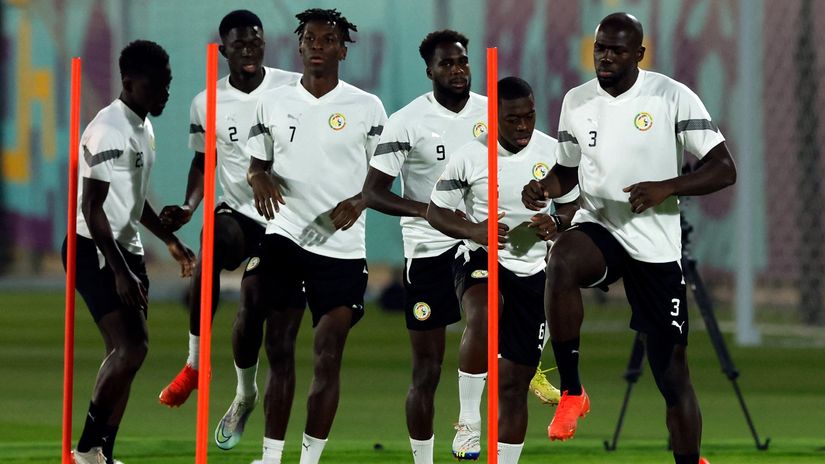 Fudbaleri Senegala na treningu u Dohi (©Reuters)
