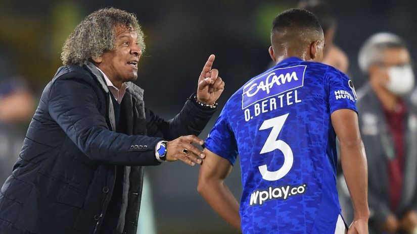 Trener Alberto Gamero i defanzivac Omar Bertel iz Miljonariosa (Foto: AFP)